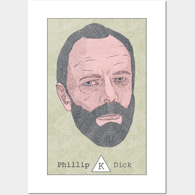 Phillip K Dick Wall Art by djdillustration